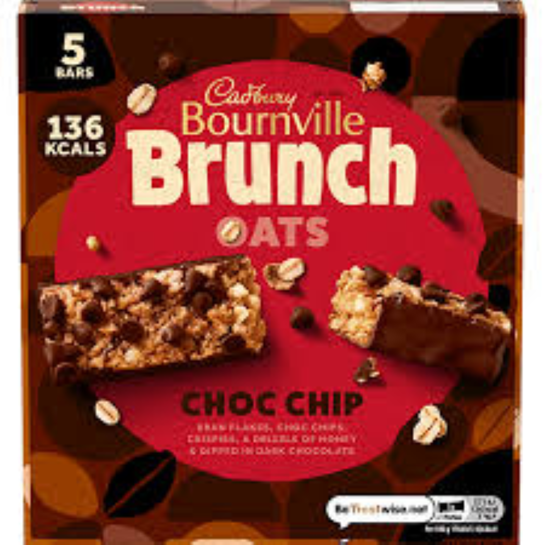 BOURNEVILLE BRUNCH BAR CHOC CHIP 140G